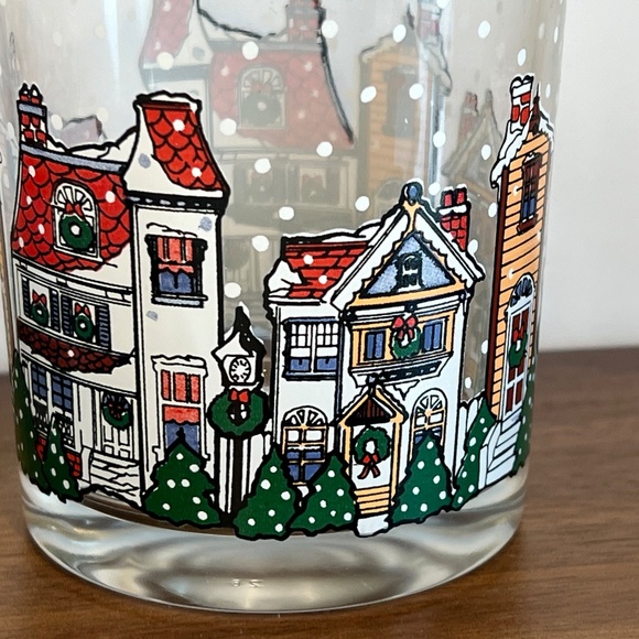 Christmas Low Ball Drinking Glasses Tumbler SET OF 4 Mint Luminarc D'Arques - Picture 10 of 15